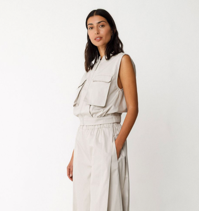 SKFK Bea Gots Shirt Top Weste Damen beige